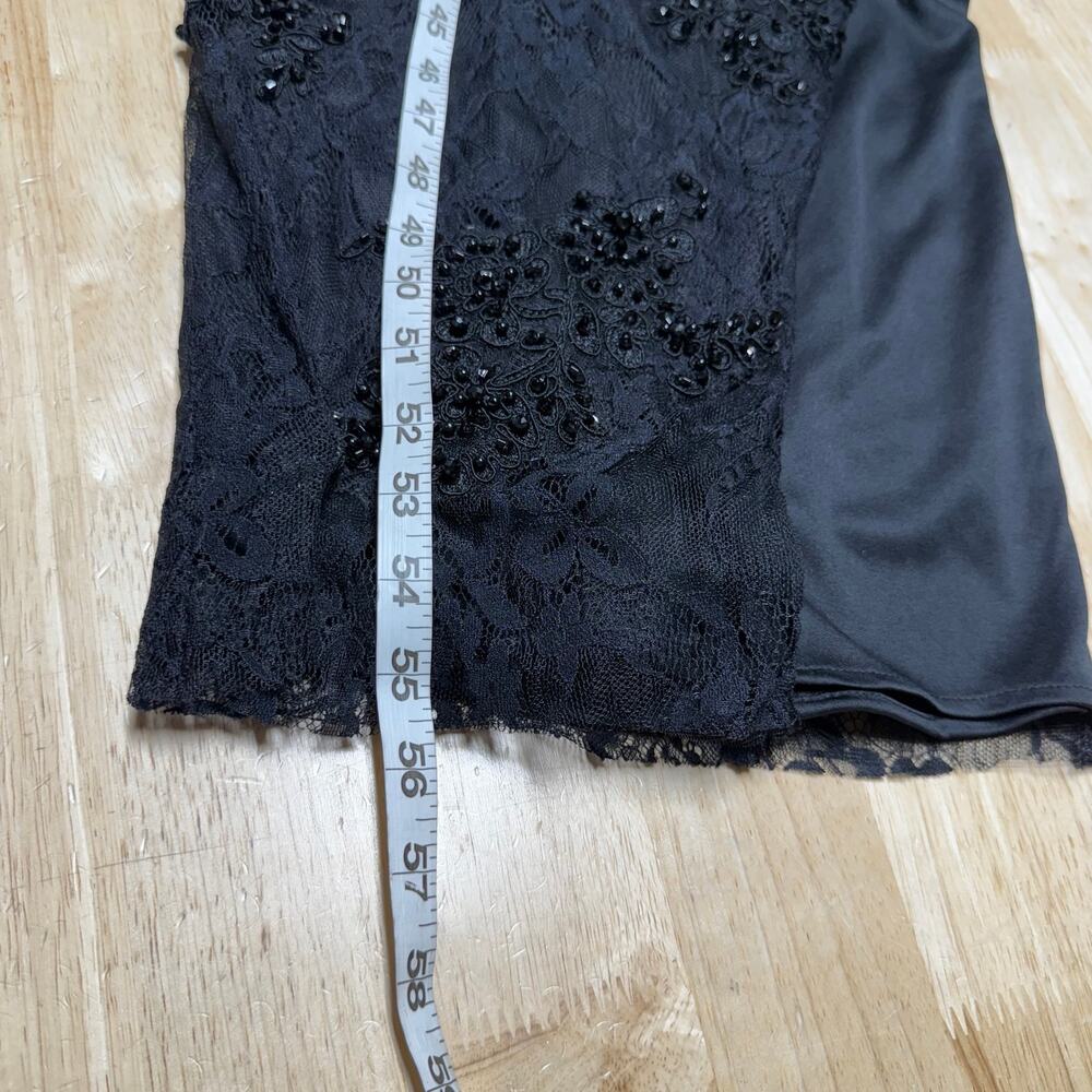 Mac Duggal NWT Illusion Corset Beaded Floral Black One Shoulder Dress Size 2 - Picture 10 of 10